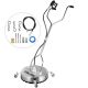 VEVOR Surface Cleaner 20 in. 4000 psi Pressure 10.5 GPM Stainless Steel Rotating Rod Surface Cleaner for Pressure Washer