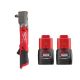 Milwaukee M12 FUEL 12V Lithium-Ion Brushless Cordless 1/2 in. Right Angle Impact Wrench With 1.5 Ah Battery Pack (2-Pack)