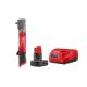 Milwaukee M12 FUEL 12V Lithium-Ion Brushless Cordless 3/8 in. Right Angle Impact Wrench W/M12 4.0 Ah Starter Kit