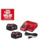 Milwaukee M18 18-Volt Lithium-Ion XC Starter Kit with Two 5.0Ah Batteries and Charger 48-59-1852B