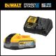 DEWALT POWERSTACK 20V Lithium-Ion Battery Starter Kit with 5.0Ah Battery and Charger