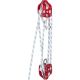 VEVOR 200 ft. L Twin Sheave Block and Tackle 6600 lbs. Capacity Double Pulley Rigging with Braid Rope for Climbing, Red