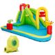 HONEY JOY Inflatable Splash Water Park Play Bounce House Bounce Slide Climbing Wall with 680-Watt Blower