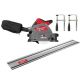 Milwaukee M18 FUEL 18V Li-Ion Cordless Brushless 6-1/2 in. Plunge Cut Track Saw w/ 55 in. Track Saw Guide Rail & Track Clamps