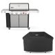 Weber Genesis S-435 4-Burner Liquid Propane Gas Grill in Stainless Steel with Grill Cover