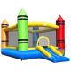 Costway Inflatable Bounce House Kids Jumping Castle w/Slide and Ocean Balls Blower Excluded