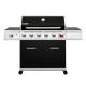 Royal Gourmet 6-Burner BBQ Liquid Propane Gas Grill with Sear Burner and Side Burner, 74,000 BTU, Cabinet Style Grill in Black