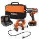 RIDGID 18V Brushless Cordless 2-Tool Combo Kit with High-Torque Impact Wrench, Grease Gun, 4.0 Ah Battery, and Charger