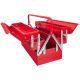 Big Red 17.7 in. L x 7.9 in. W x 8.2 in. H, Steel Foldable Portable Tool Box with 5 Tool Trays