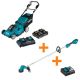 Makita 18-Volt X2 (36V) LXT Cordless 21 in. Lawn Mower Kit & 4 batteries (5.0Ah) with bonus 18-Volt String Trimmer & Charger