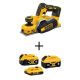 DEWALT 20V MAX XR Cordless Brushless 3-1/4 in. Planer, (1) 20V 6.0Ah Battery, (1) 20V 4.0Ah Battery, and (1) 20V 2.0Ah Battery