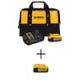 DEWALT 20V MAX XR Premium Lithium-Ion 5.0Ah Battery (2-Pack), Charger and Kit Bag DCB205CKWDCB205