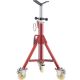 VEVOR 28 in. to 52 in. Pipe Jack Stand 882 lbs. Load Folding V Head Pipe Stand with lockable Casters for 1/8 to 12 in. pipes