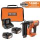 RIDGID 18V Brushless Cordless 18-Gauge 2-1/8 in. Brad Nailer with (2) 4.0 Ah Batteries, Charger, and Bag