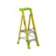 Louisville Ladder Cross Pinnacle 2 ft. Fiberglass Leaning Platform Step Ladder, 8.5 ft. Reach 375 lbs. Load Capacity, IAA FCP1402HD