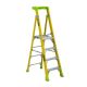 Louisville Ladder Cross Pinnacle 4 ft. Fiberglass Leaning Platform Step Ladder 10.42 ft. Reach, 375 lb. Load Capacity IAA FCP1404HD