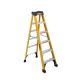 DEWALT 6 ft. Fiberglass Step Ladder 10.4 ft. Reach Height Type 1AA - 375 lbs., Expanded Work Step and Impact Absorption System DXL3410-06