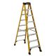 DEWALT 8 ft. Fiberglass Step Ladder 12.2 ft. Reach Height Type 1AA - 375 lbs., Expanded Work Step and Impact Absorption System DXL3410-08