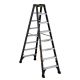 DEWALT 8 ft. Fiberglass Step Ladder 12.2 ft. Reach Height Type 1A - 300 lbs., Expanded Work Step and Impact Absorption System DXL3030-08