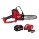 Milwaukee M18 FUEL 8 in. 18V Lithium-Ion Brushless Electric Battery Chainsaw HATCHET Pruning Saw w/8.0 Ah XC Battery & Charger