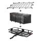 CURT Combo 500 lbs. Capacity 60 in. x 24 in. Black Steel Basket Hitch Cargo Carrier with Cargo Bag and Net