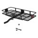 CURT Combo- 500 lbs. Capacity 60 in. x 24 in. Black Steel Basket Hitch Cargo Carrier with 5/8 in. Hitch Lock