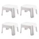 Rubbermaid Durable Plastic Step Stool with 300 lbs. Weight Capacity, White (4-Pack) 4 x FG420087WHT