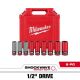 Milwaukee SHOCKWAVE Impact-Duty 1/2 in. Drive Deep SAE & Metric Lug Nut Impact Socket Set (9-Piece)
