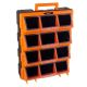 Stalwart 14.25 in. Plastic Storage Drawers - 12-Bin Screw Organizer - Craft Cabinet for Hardware, Black