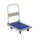 Tidoin 15 . Blue Steel Folding Platform 4-Wheel Cart Heavy-Duty Hand Truck Moving Push Flatbed Dolly Garden Cart Bost-YDD-RUG