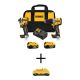 DEWALT 20V MAX XR Cordless Hammer Drill and ATOMIC Impact Driver Combo Kit (2-Tool) w/(2) 4Ah Batteries, 4Ah Battery & Charger