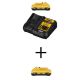 DEWALT 20-V MAX Compact Lithium-Ion 4.0Ah Battery Pack (2-Pack) with 12V to 20V MAX Charger