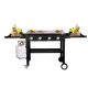 Alpulon 4-Burner Outdoor Foldable Propane Gas Grill in Black with Wheels