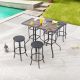 Patio Festival 6-Piece Metal Bar Height Outdoor Dining Set