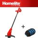 Homelite 12V Cordless String Trimmer with Extra 3-Pack of Spools, 2.5 Ah Battery and Charger