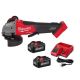 Milwaukee M18 FUEL 18V Lithium-Ion Brushless Cordless 4-1/2 in./5 in. Grinder w/Paddle Switch w/Two 6.0 Ah Battery and Charger
