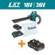 Makita 120 MPH 473 CFM LXT 18V X2 (36V) Brushless Leaf Blower Kit w/ Vac Attach Kit (5.0Ah)with LXT 18V Battery 5.0 Ah(2-Pk)