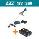 Makita LXT 18V X2 (36V) Lithium-Ion Brushless Cordless String Trimmer Kit (5.0 Ah) with LXT 18V Battery 5.0 Ah (2-Pack)