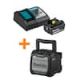 Makita 18V LXT Lithium-Ion Battery Pack 4.0Ah and Charger Starter Kit w/bonus 18V LXT/12V max CXT Bluetooth Job Site Speaker BL1840BDC1-XRM8