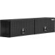 Buyers Products Company 18 in. x 16 in. x 72 in. Gloss Black Diamond Tread Aluminum Topsider Truck Box with Flip-Up Doors