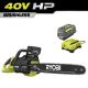 RYOBI 40V HP Brushless 20 in. Battery Chainsaw with 8.0 Ah Battery and Rapid Charger