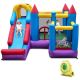 Costway 5-In-1 Inflatable Bounce House with Basketball Rim and Climbing Wall with 735-Watt Blower