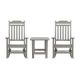 TAYLOR + LOGAN Gray 3-Piece Plastic Patio Conversation Set