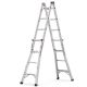 14 ft. Aluminium Alloy Articulated Telescoping Multi-Position A-Type Extension Ladder, 250 lbs. Load Capacity Yea-LKD0-XRB