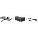 CURT Combo Kit, 60 in. x 24 in. Steel Basket Hitch Cargo Carrier (500 lbs., Folding 2 in. Shank) with Cargo Bag & Hitch Lock