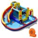 Gymax 7-in-1 Inflatable Water Slide Water Park Kids Bounce House Castle with 750-Watt Air Blower