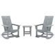 TAYLOR + LOGAN Gray 3-Piece Plastic Patio Conversation Set