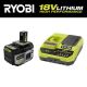RYOBI ONE+ HP 18V 8.0 Ah Lithium-Ion HIGH PERFORMANCE Battery and Rapid Charger Starter Kit