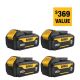 DEWALT 20-Volt 3.0 Ah MAX Lithium-Ion Premium Battery Pack (4-Pack)