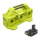 RYOBI ONE+ 18V 6-Port Fast Charger with FREE 2.0 Ah Battery